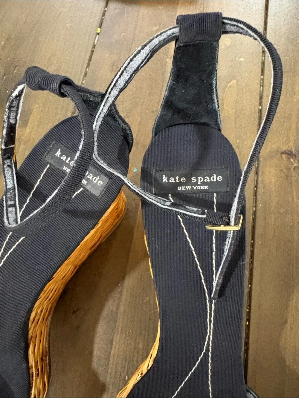 Y2K Kate spade grail 2005 wicker wedges